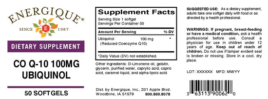 EQ - Co Q-10 Ubiquinol