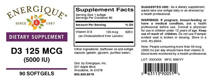 EQ - D3 125 MCG (5,000)